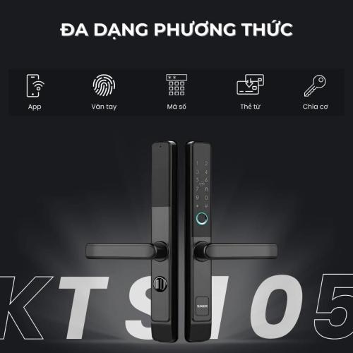 SIKER KTS 105 - KHÓA VÂN TAY 5 TRONG 1 BẢO VỆ TOÀN DIỆN CHO NGÔI NHÀ CỦA BẠN