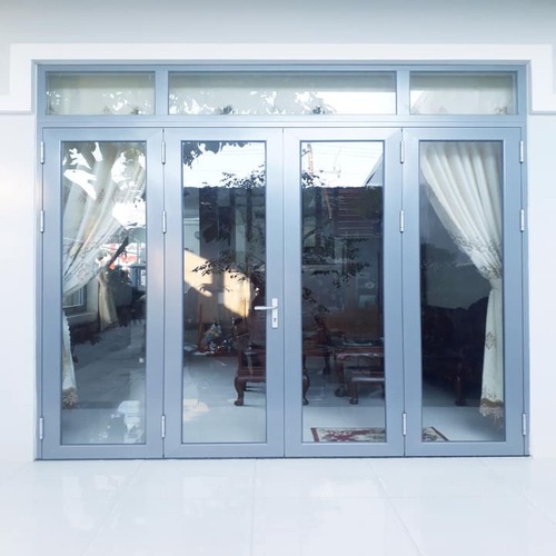 CỬA ĐI MỞ QUAY 4 CÁNH XÁM ÁNH  KIM GROBER CAO CẤP TẠI SÀI GÒN