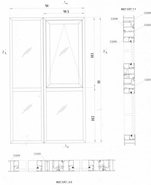 Cửa sổ mở hất Xingfa hệ 55