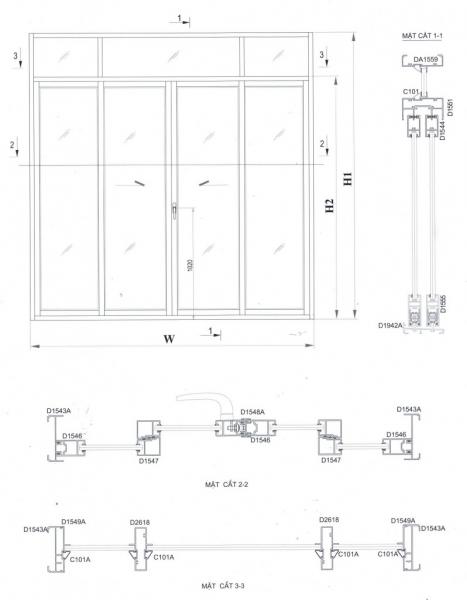 Cửa sổ mở trượt Xingfa hệ 93